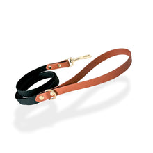 Load image into Gallery viewer, Hunter Green and Brown Hands Free Leash