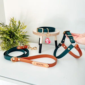 Hunter Green and Brown Standard Leash